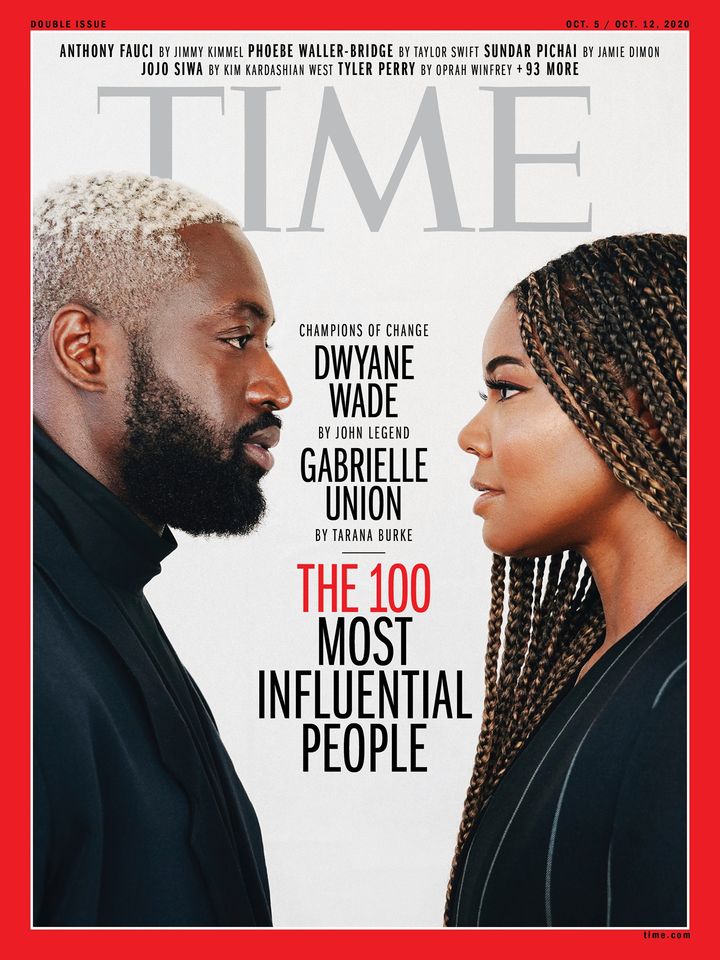 Gabrielle Union and Dwayne Wade On Time Cover