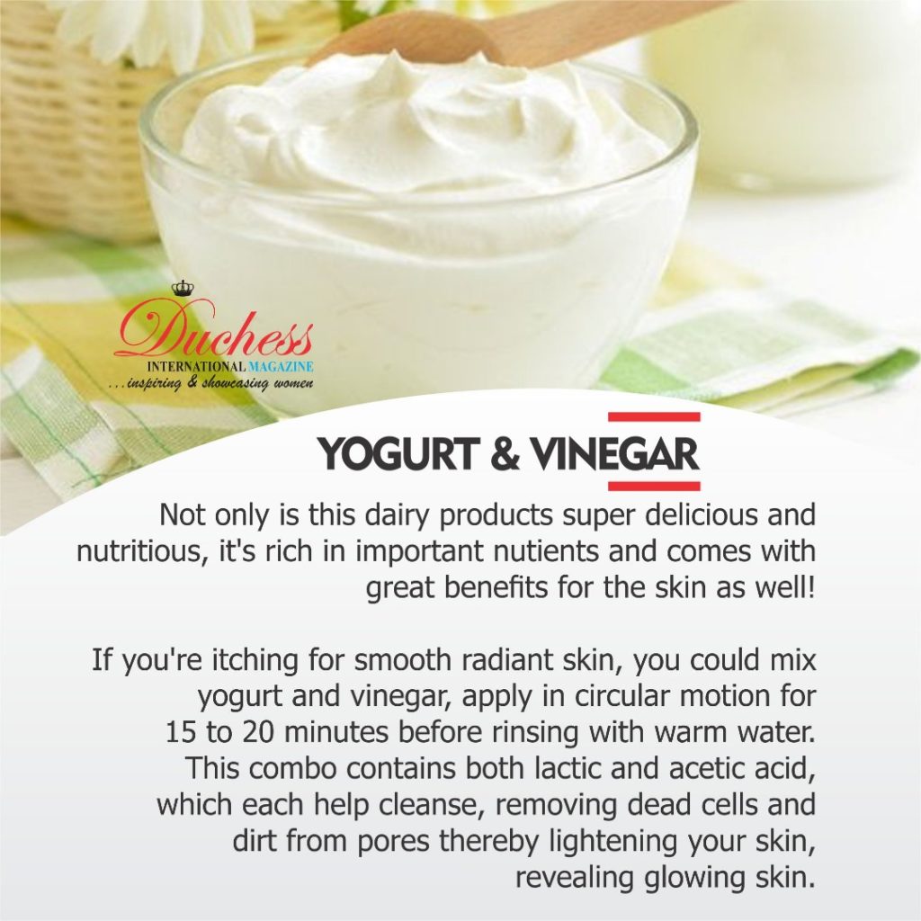 Yogurt and vinegar: natural remedy for dark elbows and knees