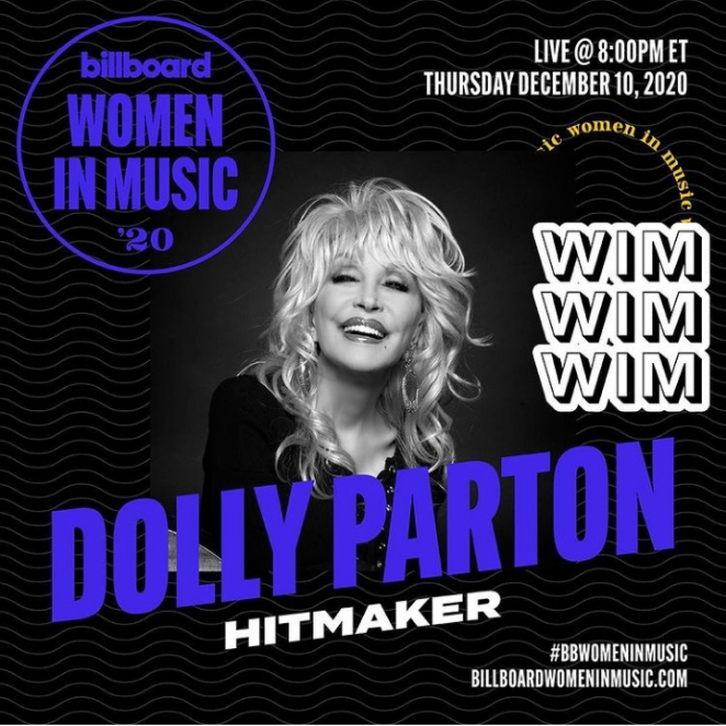 Dolly Parton Billboard's HITMAKER 2020 Women In Music 