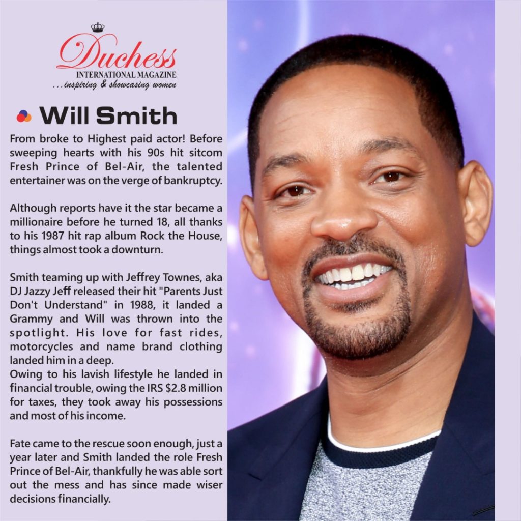 How Will Smith bounced back from bankruptcy