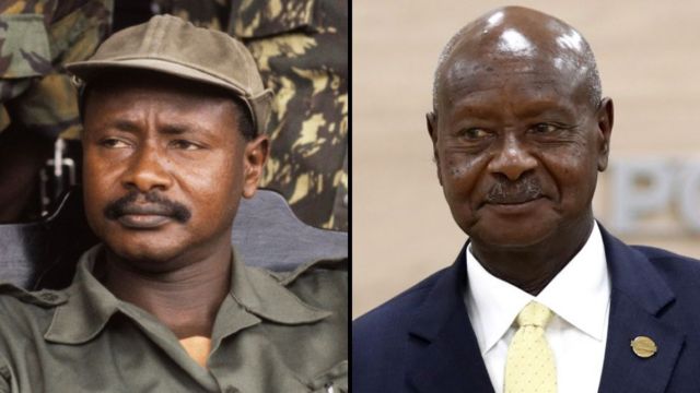 Yoweri Tibuhaburwa Kaguta Museveni then and now