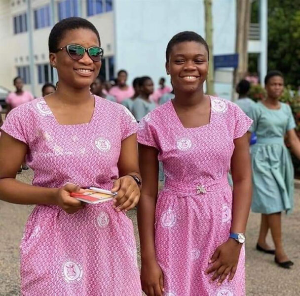 Students in Ghana wearing Ankara Uniforms