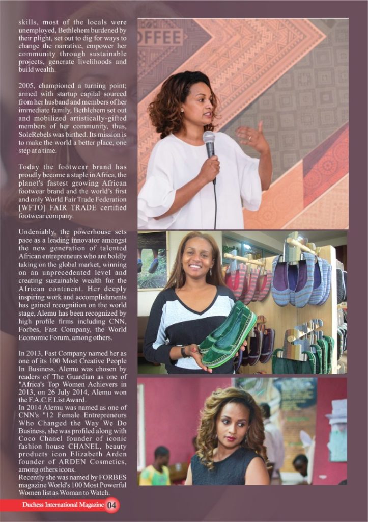 Bethlehem Tilahun Alemu - Founder and executive director of soleRebels, Africa's "fastest growing footwear company