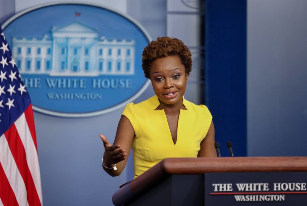 Karine Jean-Pierre becomes first black woman to host daily White House press briefing in three decades
