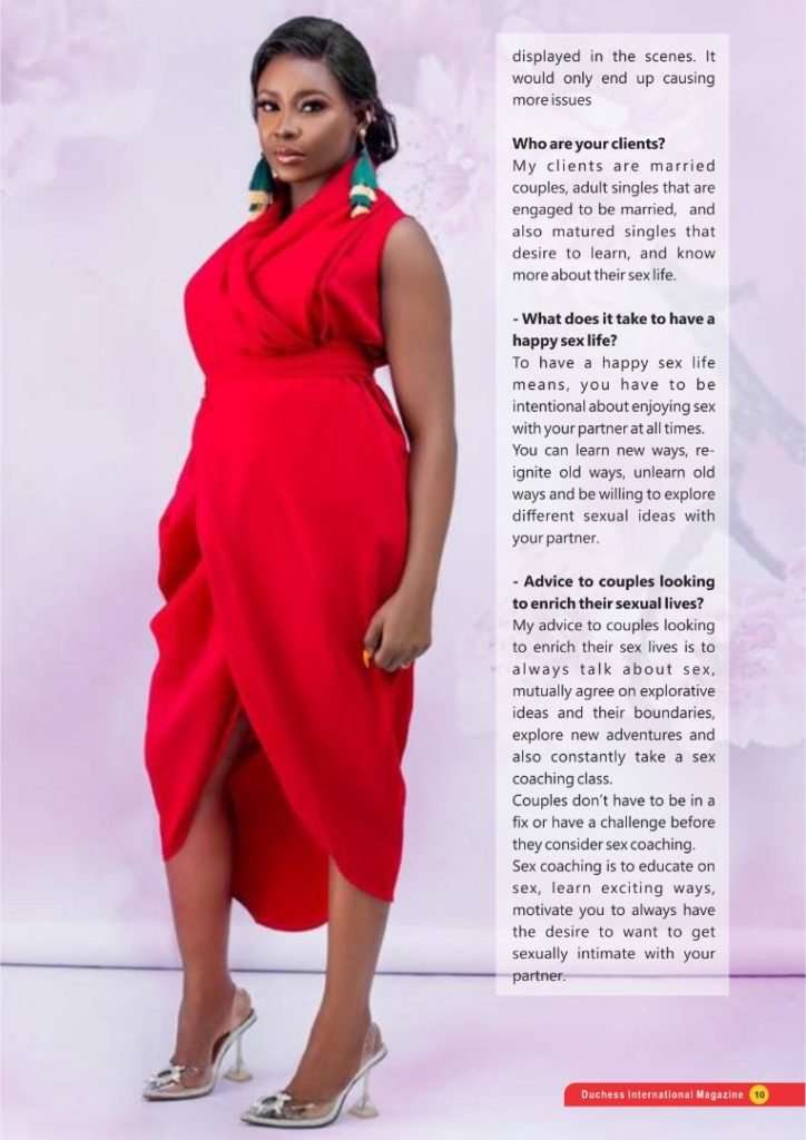 #DuchessOfTheMonth Sex Coach Iretioluwa Oba-Okojie