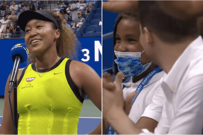 A ? #Queen ? Naomi Osaka heard a young fan cheering her on at U.S Open Match and gifted her a treasure!