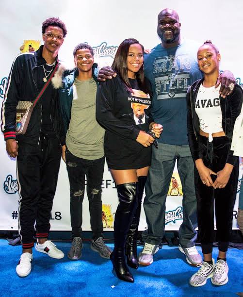 NBA icon Shaquille O’Neal and kids