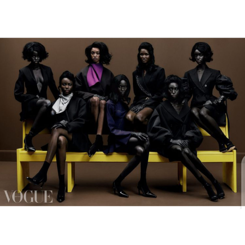Black models cover British Vogue February 2022 