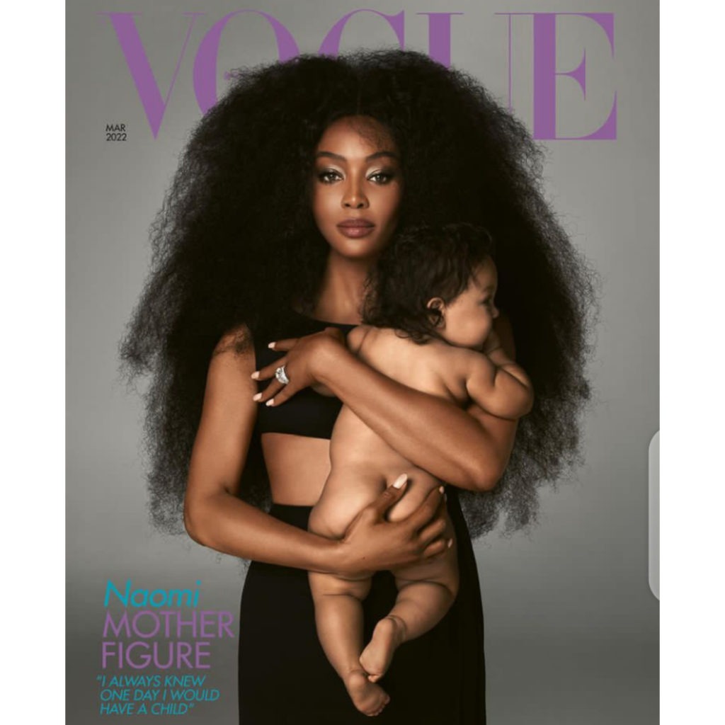 Naomi Campbell with daughter for British Vogue