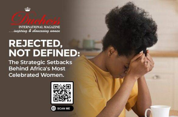 A woman standing confidently despite setbacks, symbolizing resilience, leadership, and personal growth