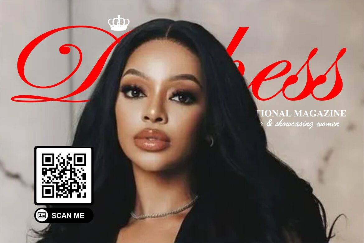 Mihlali Ndamase, South African beauty entrepreneur and founder of the Siyasizana Foundation, featured by Duchess International Magazine
