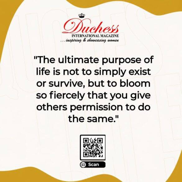 A woman standing confidently, representing growth and self-permission — Duchess Magazine's Bloom Fiercely feature