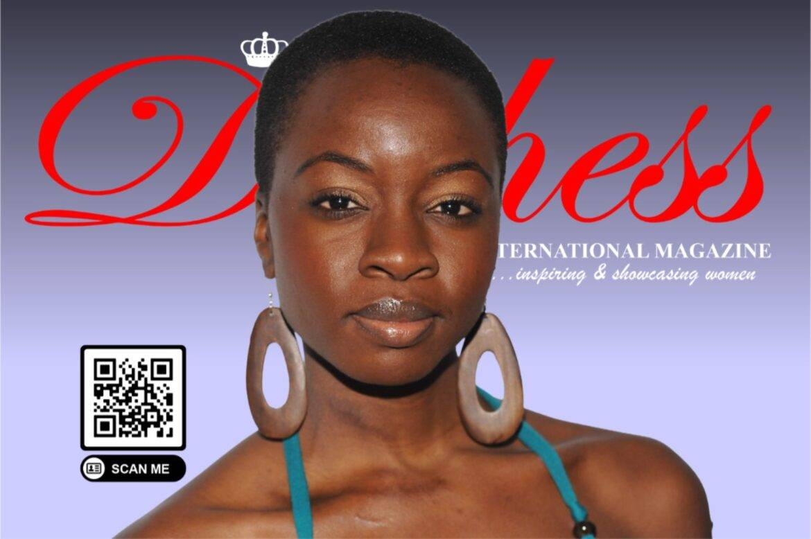 Text: Danai Gurira, Zimbabwean-American actress and playwright known for Black Panther and Eclipsed.